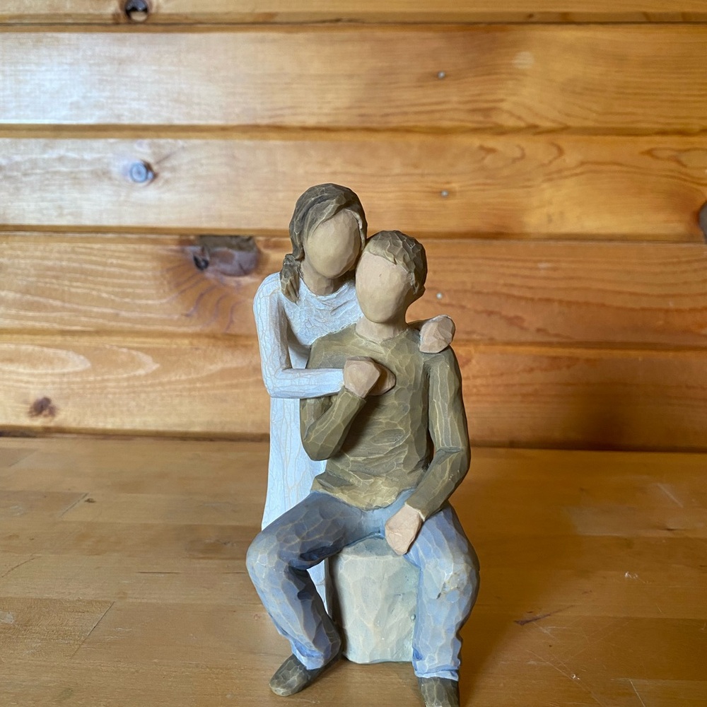 Willow Tree Cream and Brown Sculpture Art